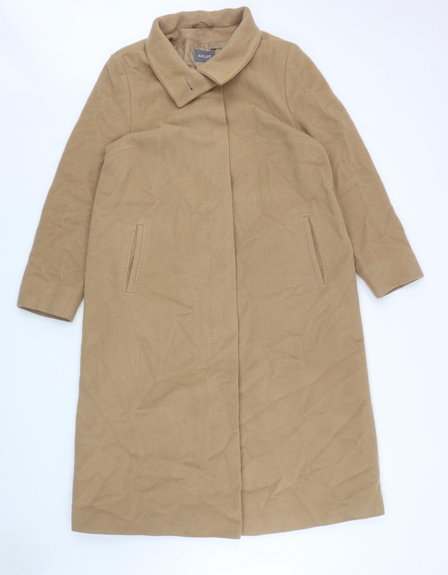 Basler Womens Brown Overcoat Coat Size 18 Button
