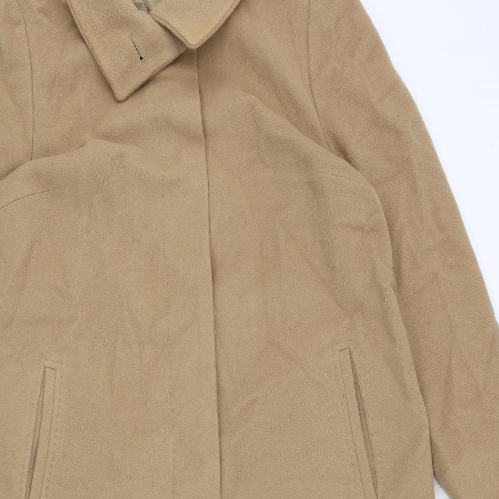 Basler Womens Brown Overcoat Coat Size 18 Button
