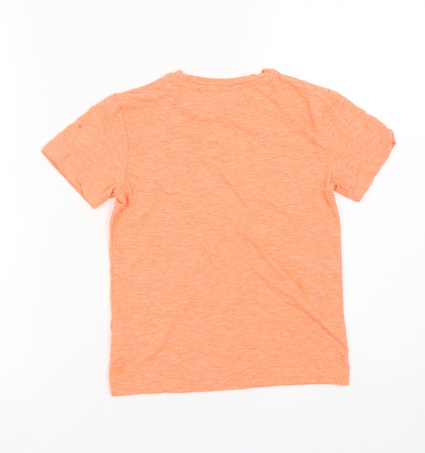 NEXT Boys Orange Cotton Basic T-Shirt Size 5 Years Round Neck Pullover