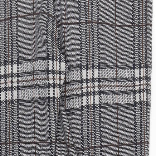 TU Womens Grey Plaid Polyester Capri Leggings Size 8 L26.5 in