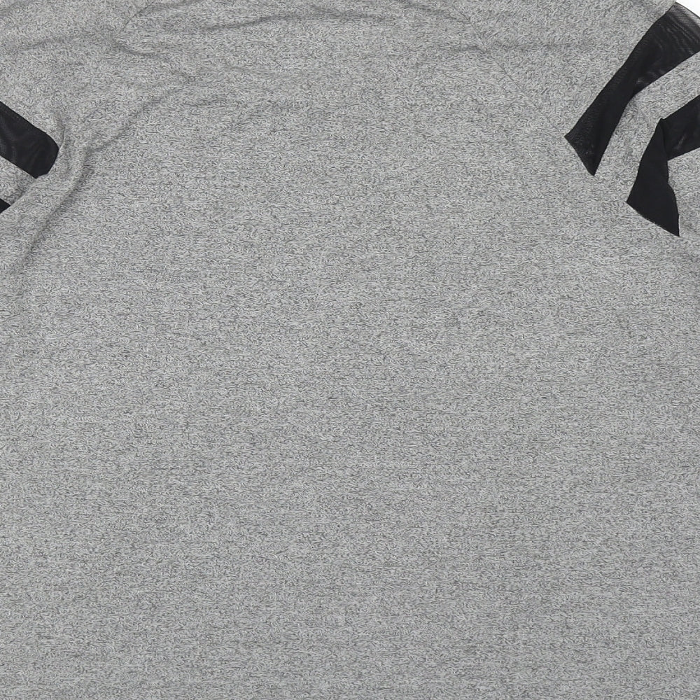 Divided Womens Grey Viscose Basic T-Shirt Size M Boat Neck