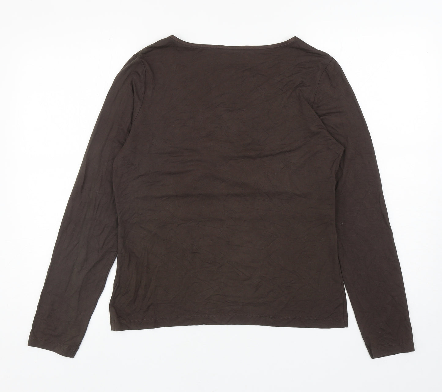 NEXT Womens Blue Viscose Basic T-Shirt Size 16 V-Neck