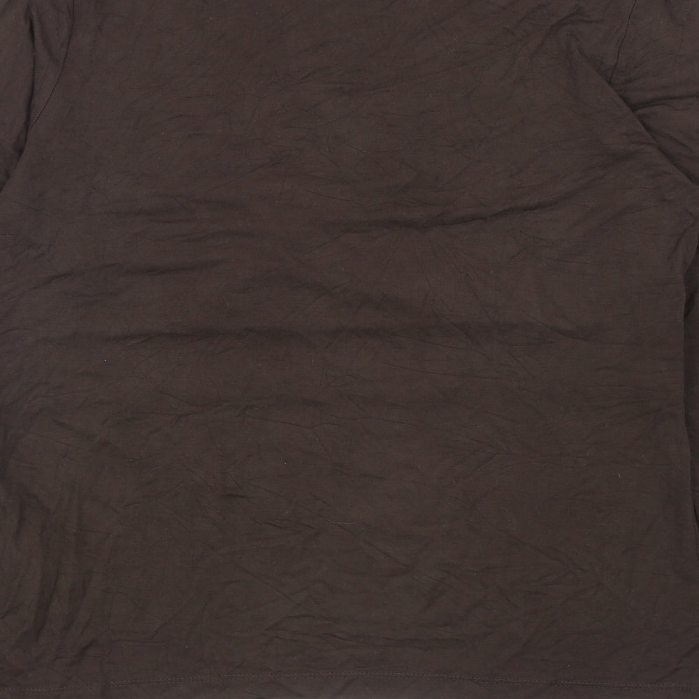 NEXT Womens Blue Viscose Basic T-Shirt Size 16 V-Neck