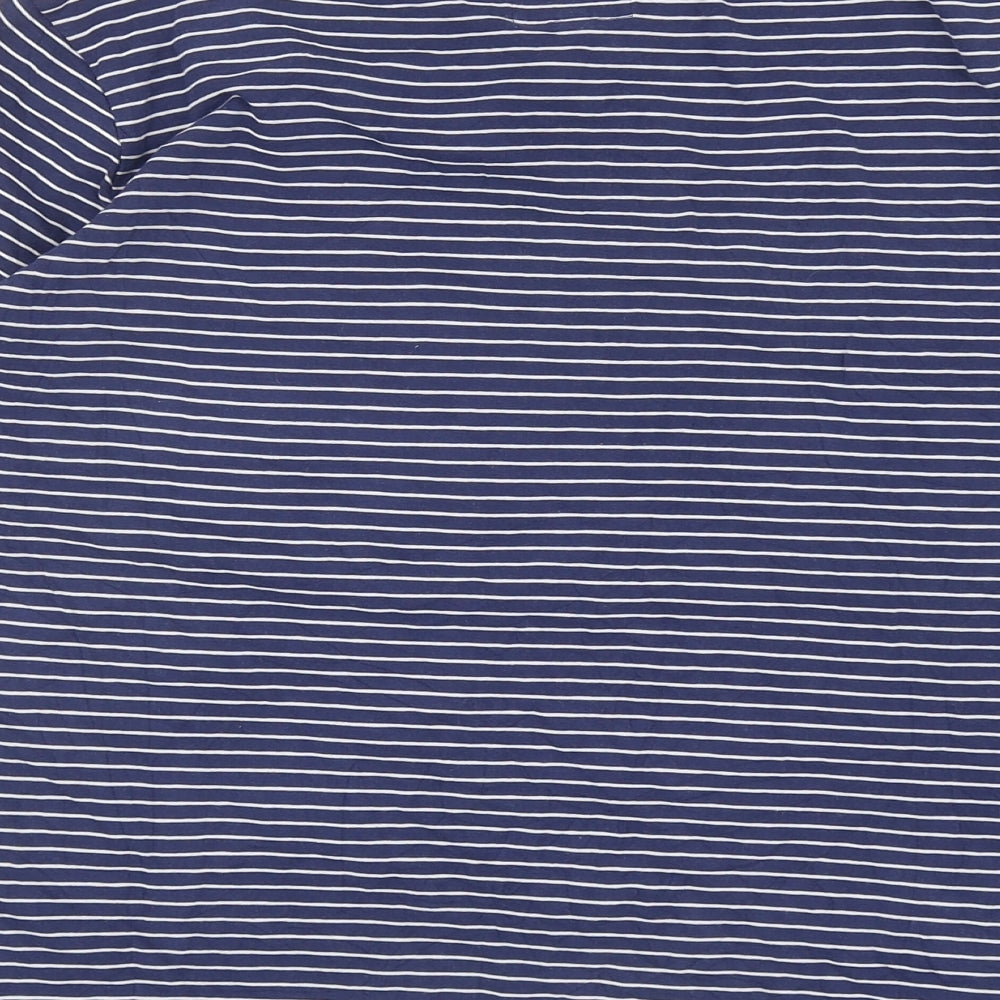 Fat Face Womens Blue Striped Cotton Basic T-Shirt Size 12 Boat Neck - Lets Sail Away