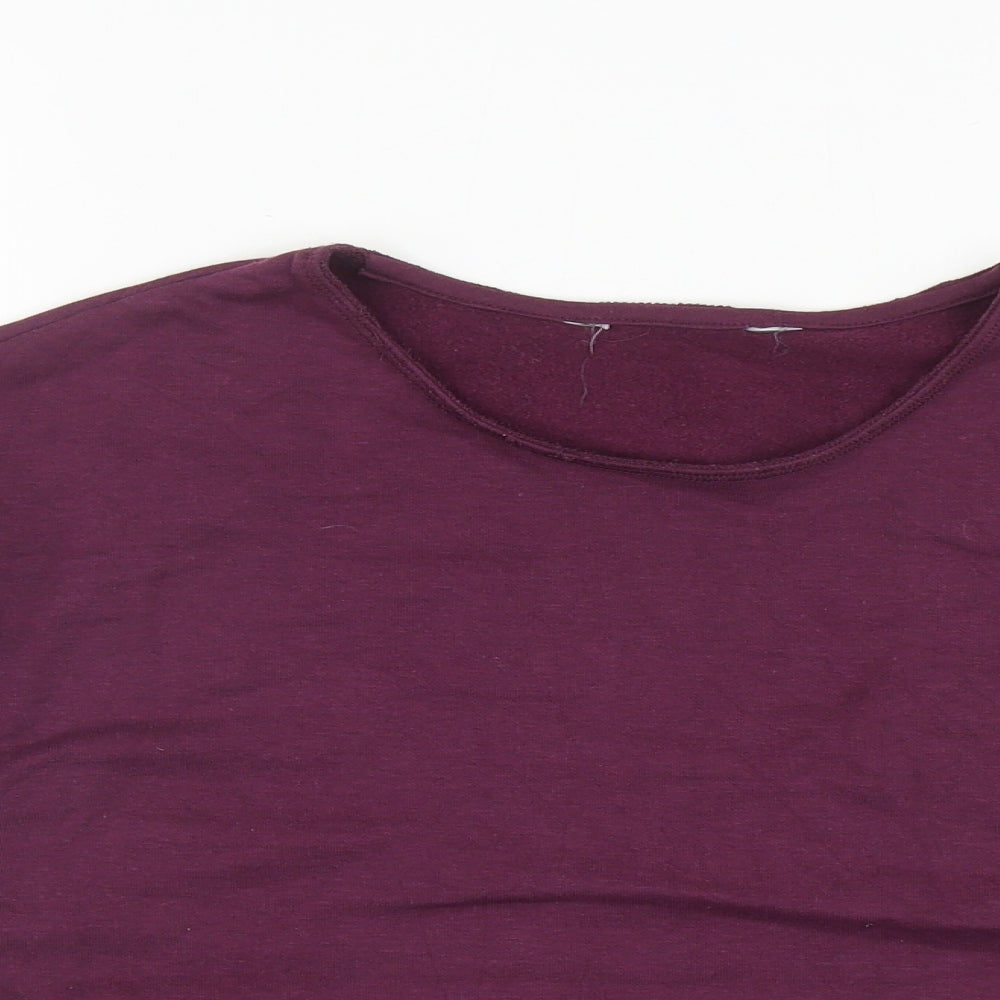 Primark Womens Purple Cotton Pullover Sweatshirt Size S Pullover - Cropped