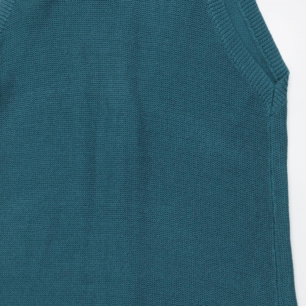 Wardrobe Womens Blue V-Neck Acrylic Cardigan Jumper Size 20