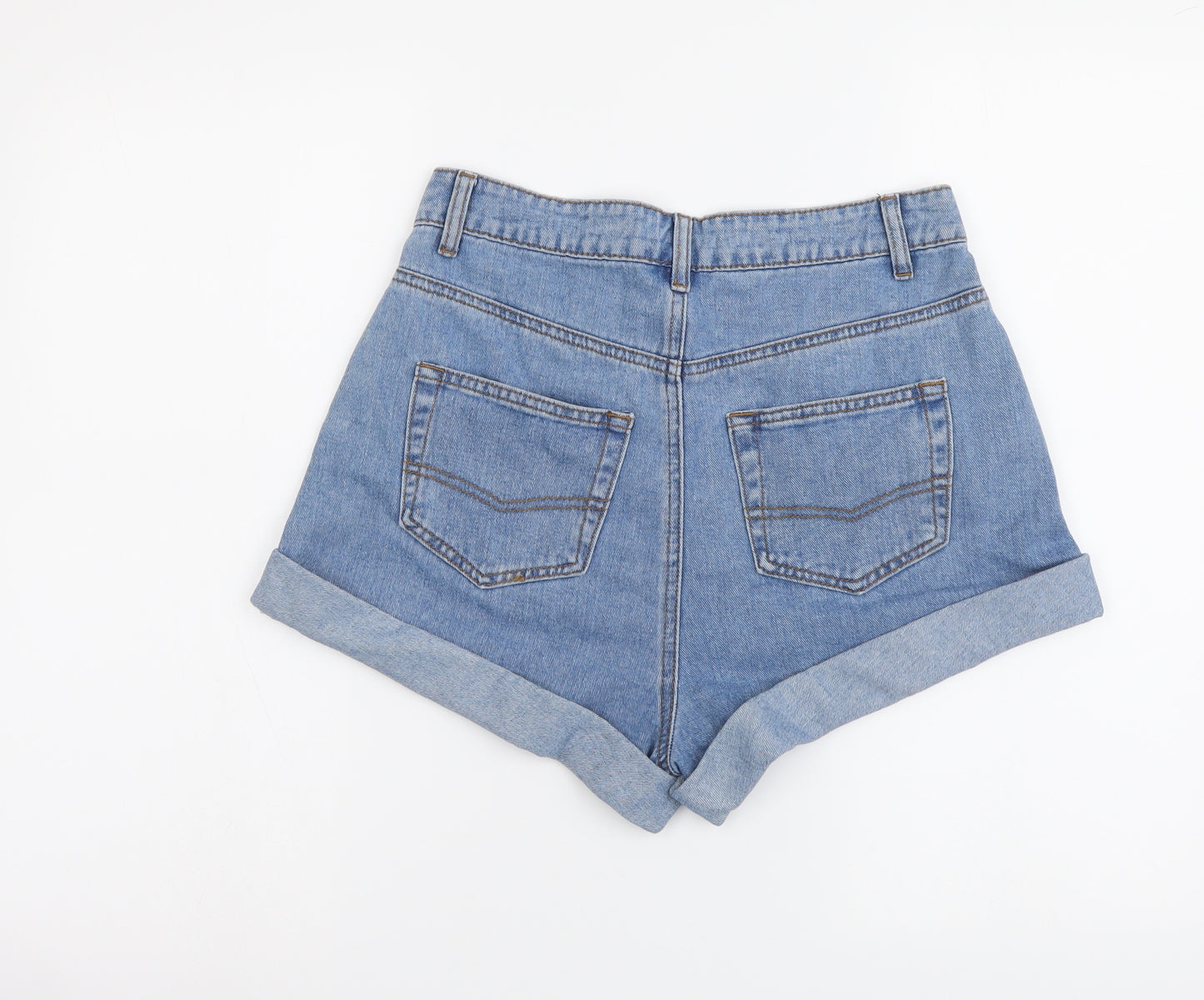 Cider Womens Blue Cotton Cut-Off Shorts Size M L3 in Regular Button