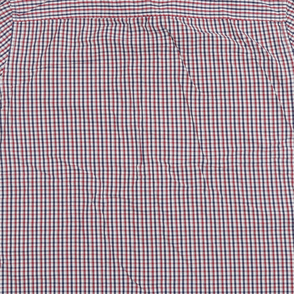 F&F Mens Multicoloured Plaid Cotton Button-Up Size L Collared Button