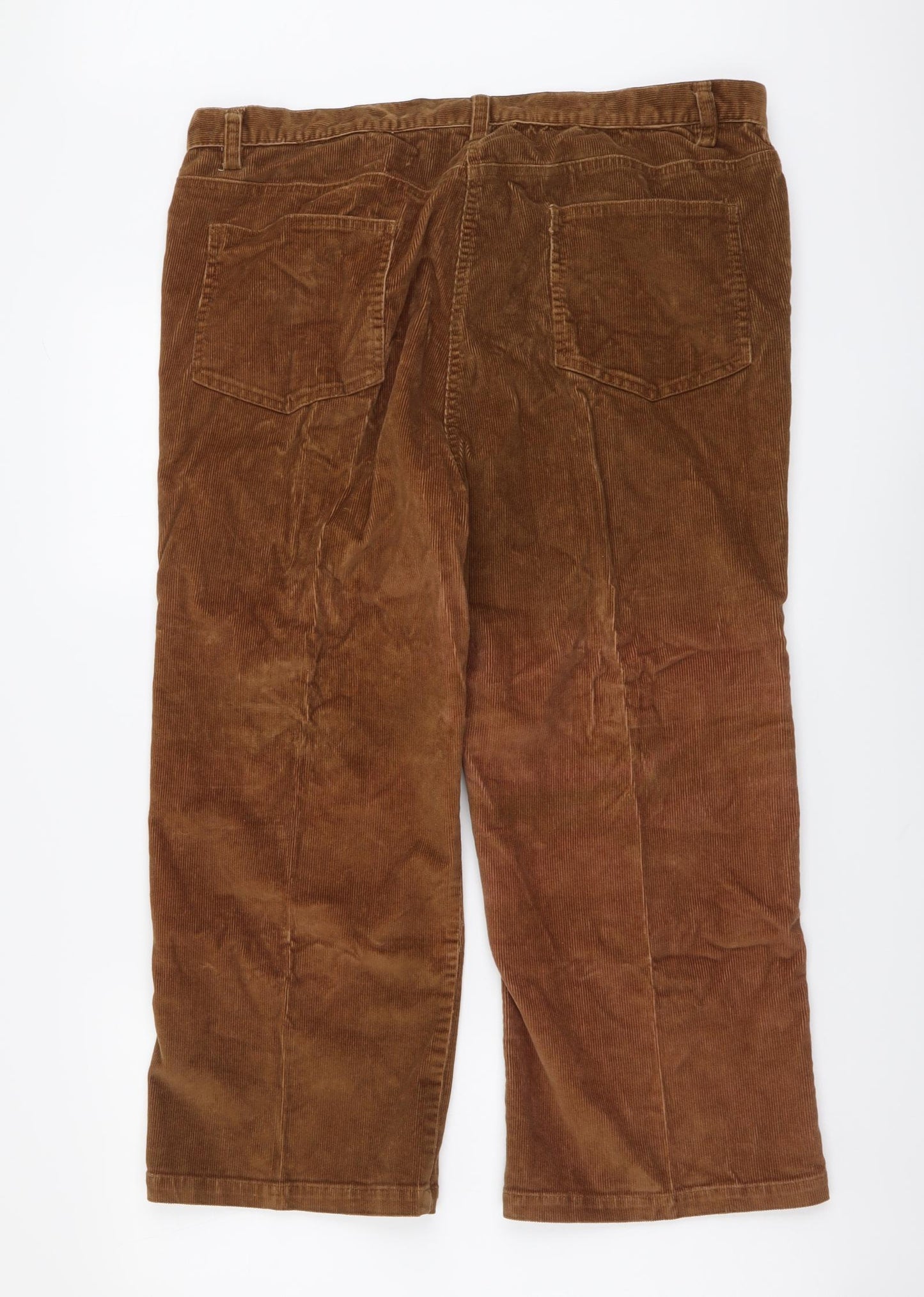 Cotton Traders Womens Brown Cotton Cropped Jeans Size 18 L21 in Regular Button