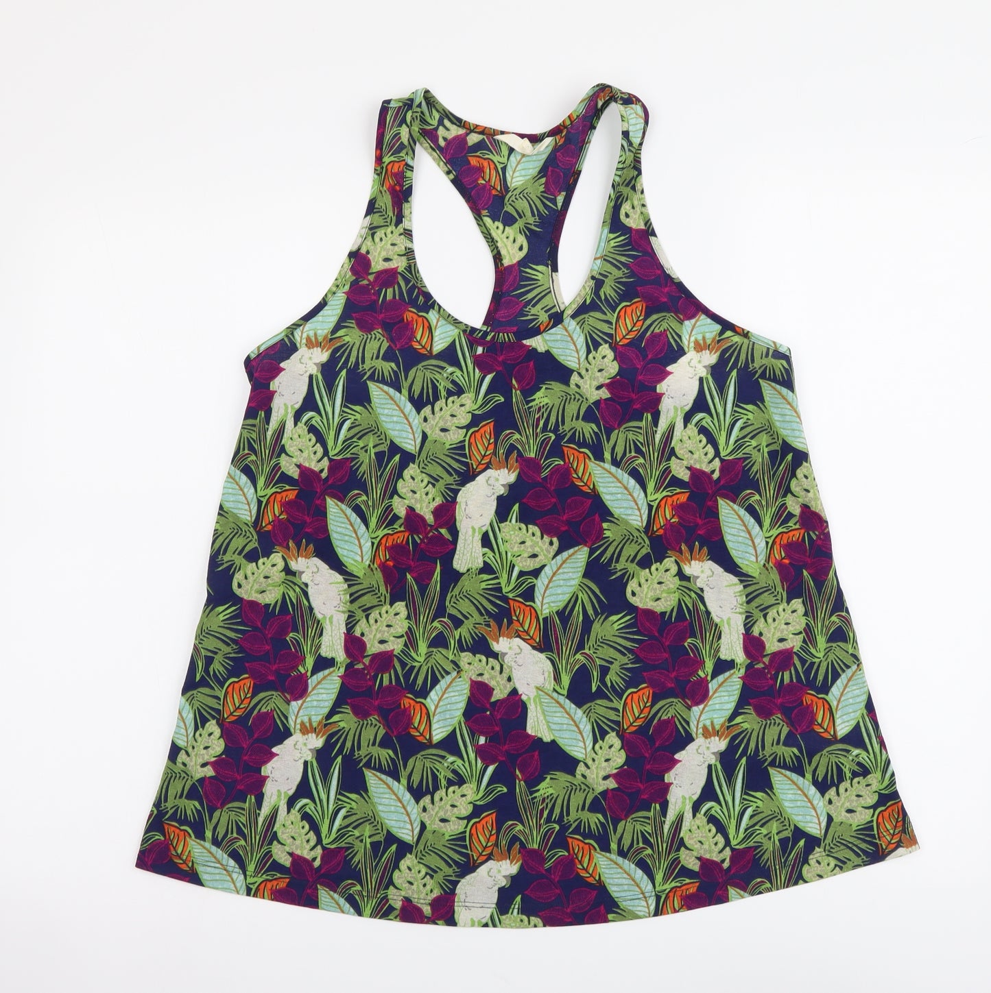 NEXT Womens Multicoloured Floral Polyester Basic Tank Size 10 Round Neck