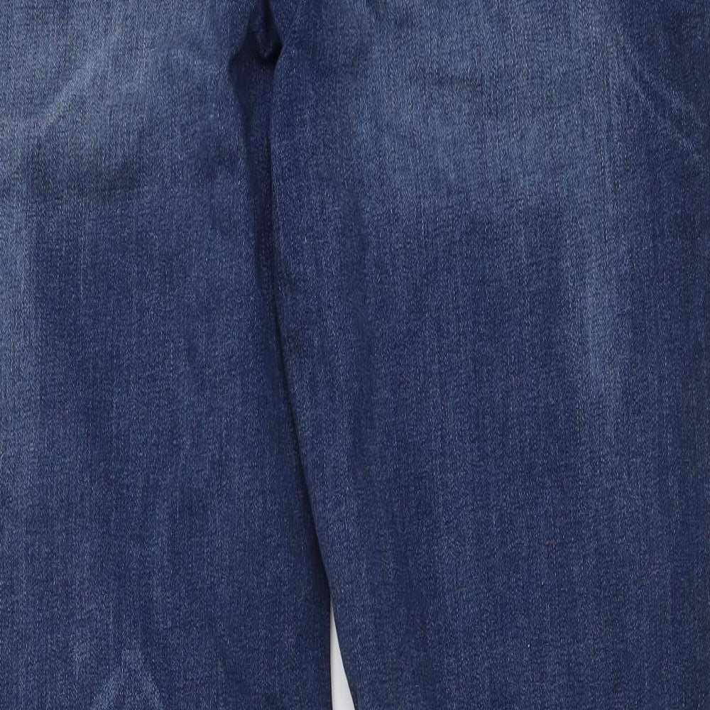 Burton Mens Blue Cotton Straight Jeans Size 34 in L32 in Regular Button