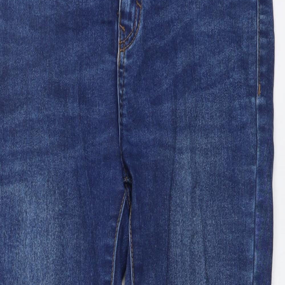 Pull&Bear Womens Blue Cotton Skinny Jeans Size M L27 in Regular Button