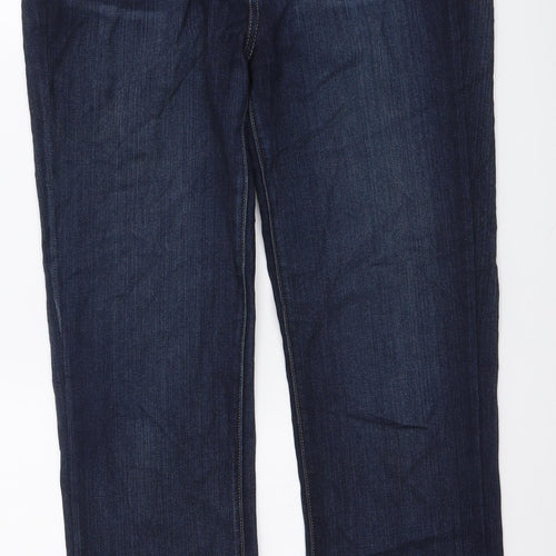 Paige Womens Blue Cotton Straight Jeans Size 30 in L37 in Regular Button