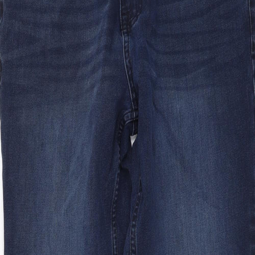 TU Mens Blue Cotton Straight Jeans Size 32 in L30 in Regular Button