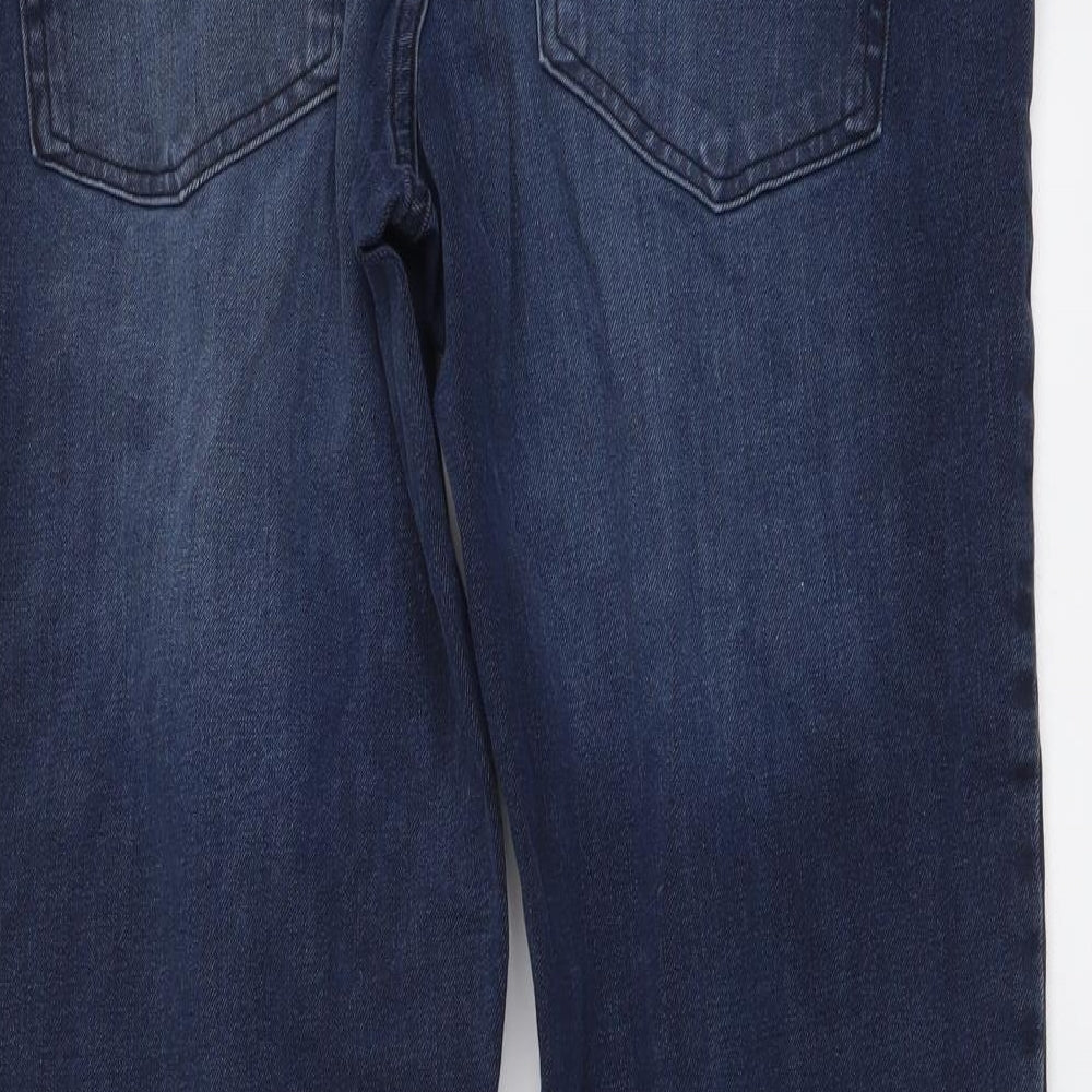 TU Mens Blue Cotton Straight Jeans Size 32 in L30 in Regular Button
