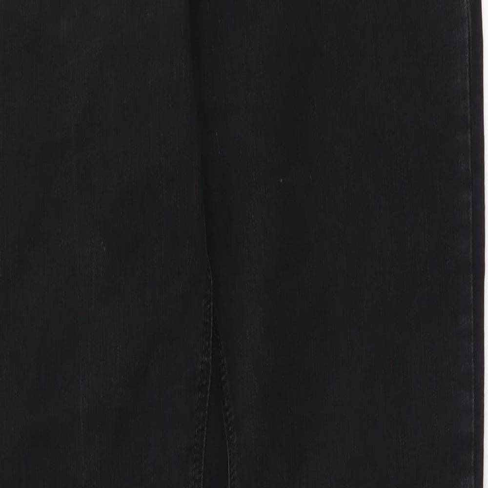 George Womens Black Cotton Skinny Jeans Size 14 L30 in Regular Button