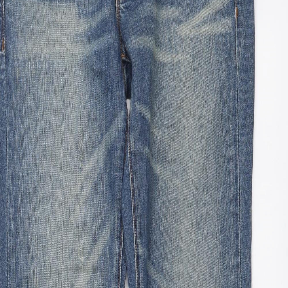 Gap Womens Blue Cotton Bootcut Jeans Size 26 in L32 in Regular Button