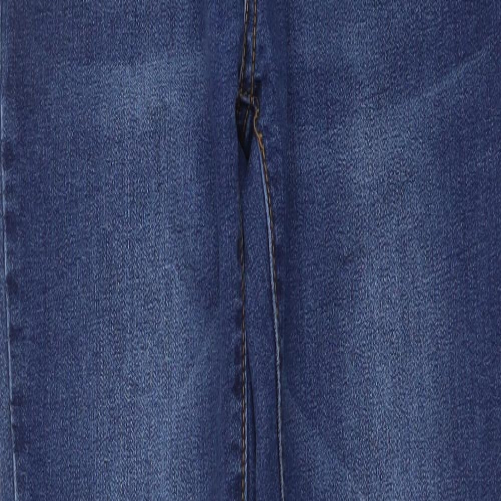 Boohoo Mens Blue Cotton Skinny Jeans Size 32 in L30 in Regular Button