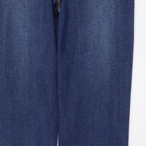 Boohoo Mens Blue Cotton Skinny Jeans Size 32 in L30 in Regular Button