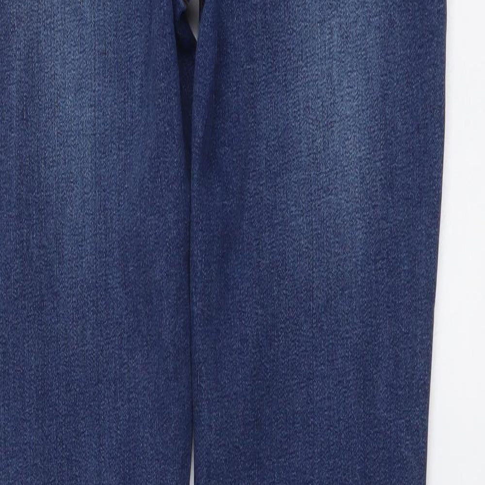 Boohoo Mens Blue Cotton Skinny Jeans Size 32 in L30 in Regular Button