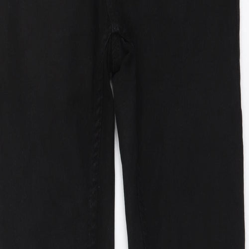 Topman Womens Black Cotton Skinny Jeans Size 30 in L30 in Regular Button