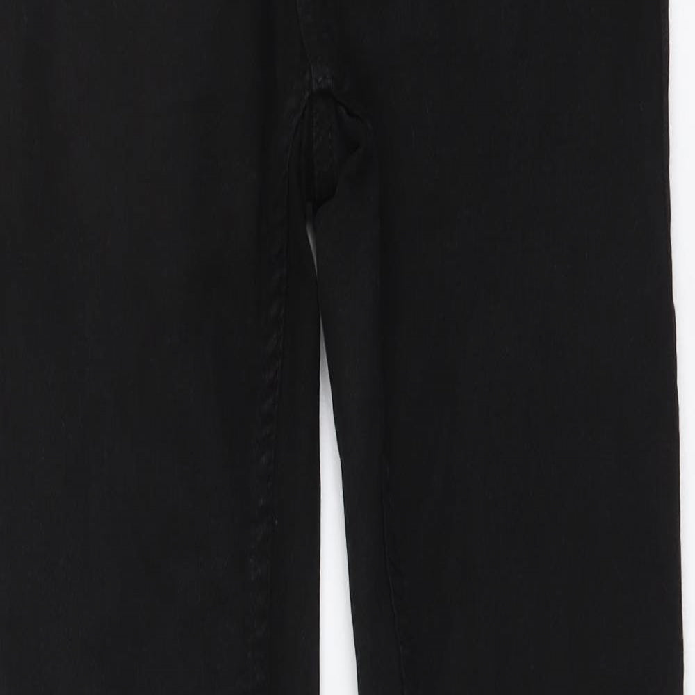 Topman Womens Black Cotton Skinny Jeans Size 30 in L30 in Regular Button