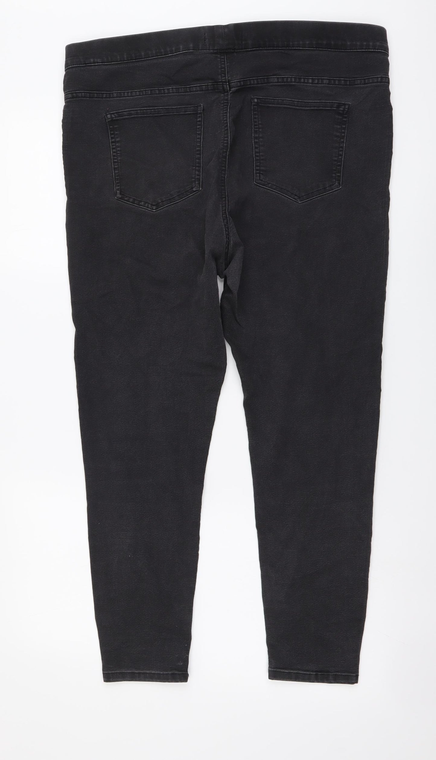 Marks and Spencer Womens Grey Cotton Jegging Leggings Size 18 L25 in
