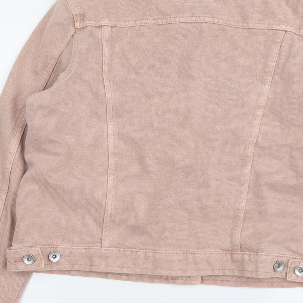 Marks and Spencer Womens Pink Jacket Size 10 Button