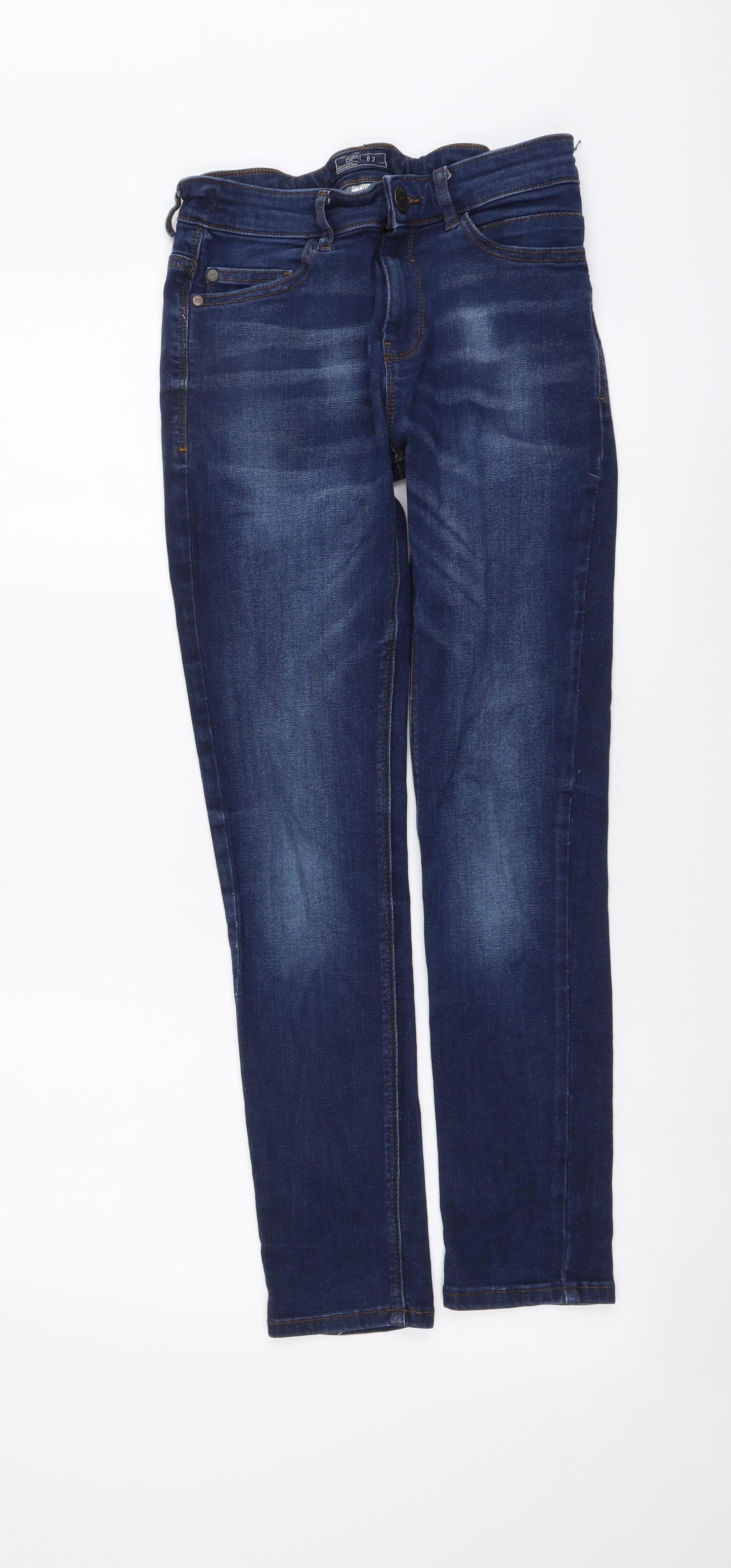 NEXT Boys Blue Cotton Skinny Jeans Size 12 Years Regular Button