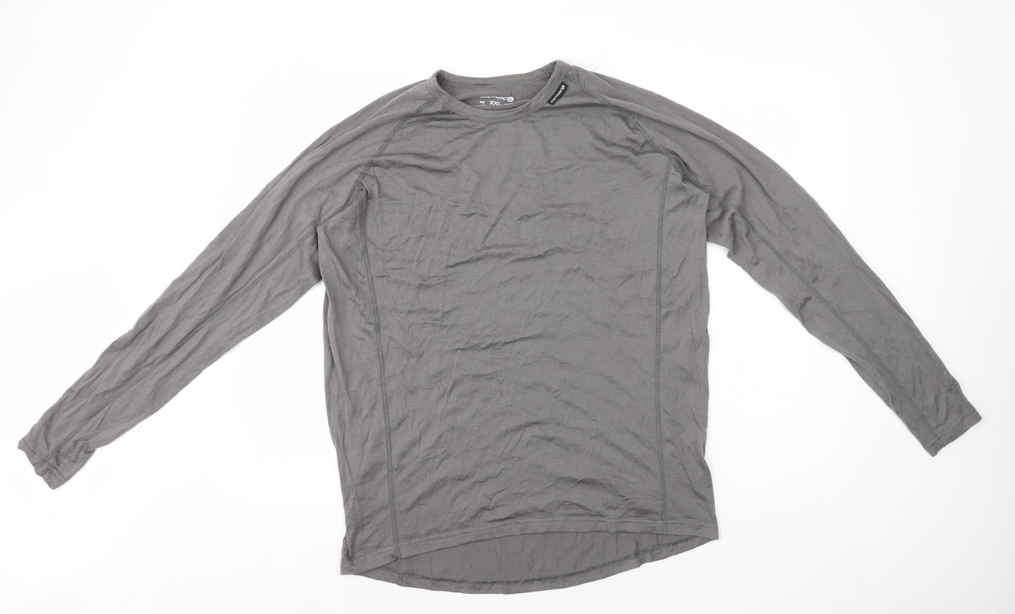 Carnac Mens Grey Wool T-Shirt Size 2XL Round Neck