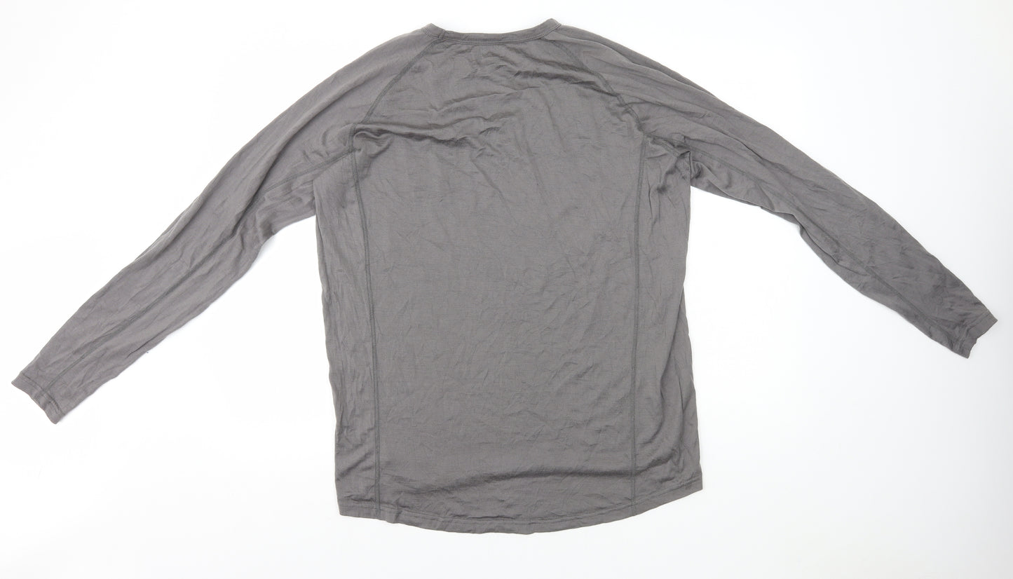 Carnac Mens Grey Wool T-Shirt Size 2XL Round Neck