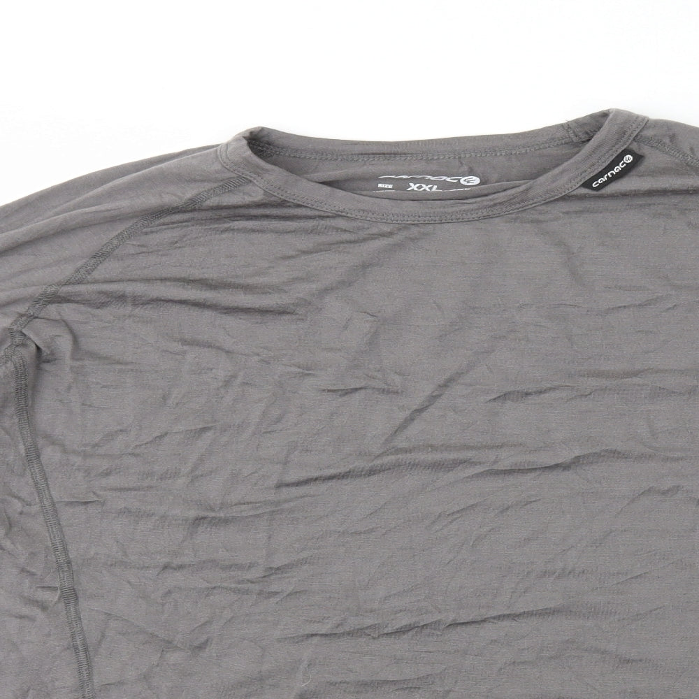 Carnac Mens Grey Wool T-Shirt Size 2XL Round Neck