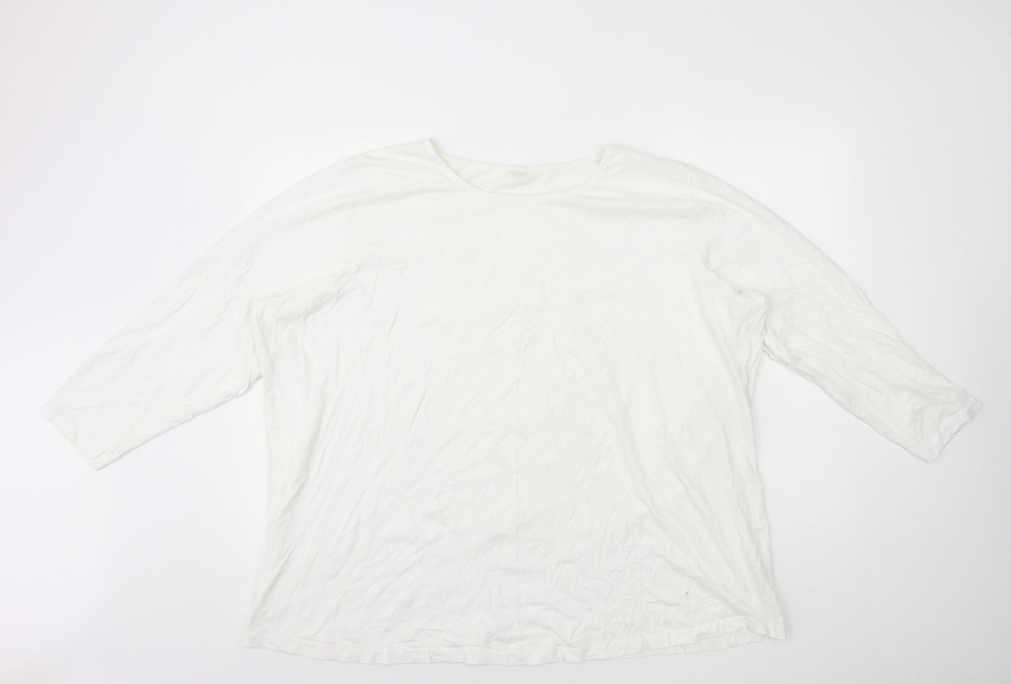 H&M Womens White 100% Cotton Basic T-Shirt Size 30 Round Neck