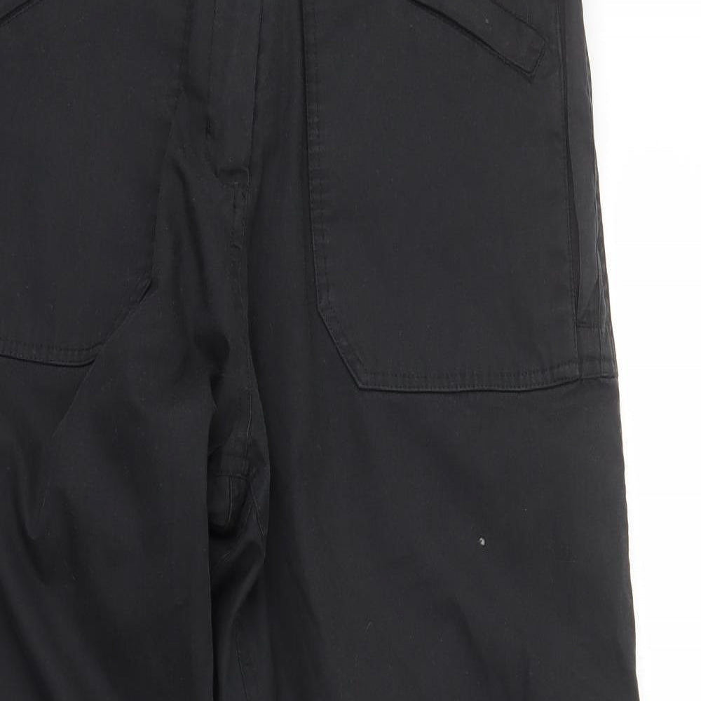 Regatta Womens Black Polyester Cargo Trousers Size 16 L30 in Regular Zip
