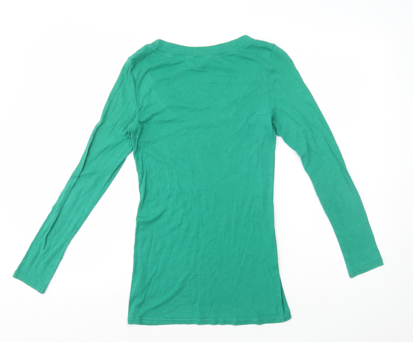 Dorothy Perkins Womens Green 100% Cotton Basic T-Shirt Size 12 Scoop Neck