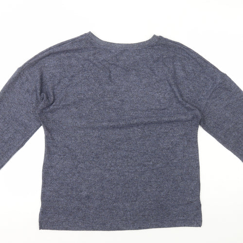 Primark Womens Blue Round Neck Polyester Pullover Jumper Size M