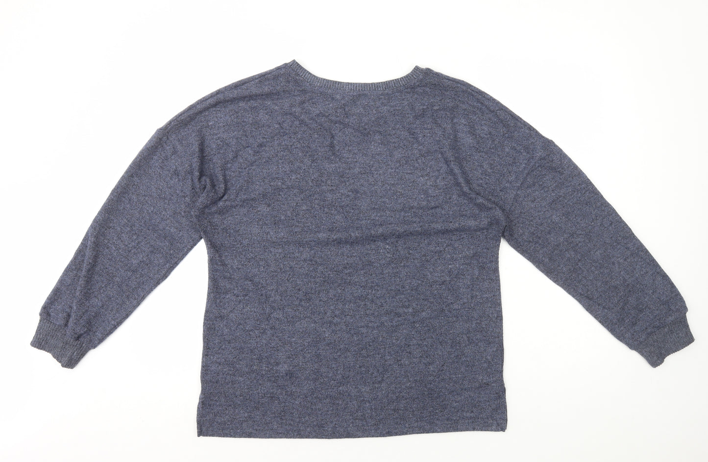 Primark Womens Blue Round Neck Polyester Pullover Jumper Size M