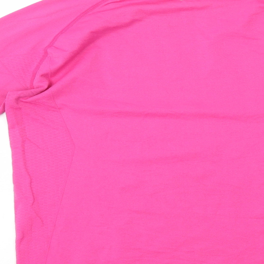 Primark Womens Pink Polyamide Basic T-Shirt Size 10 Round Neck Pullover