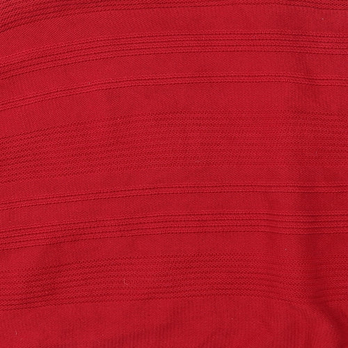 H by Halston Womens Red V-Neck Cotton Cardigan Jumper Size 3XL
