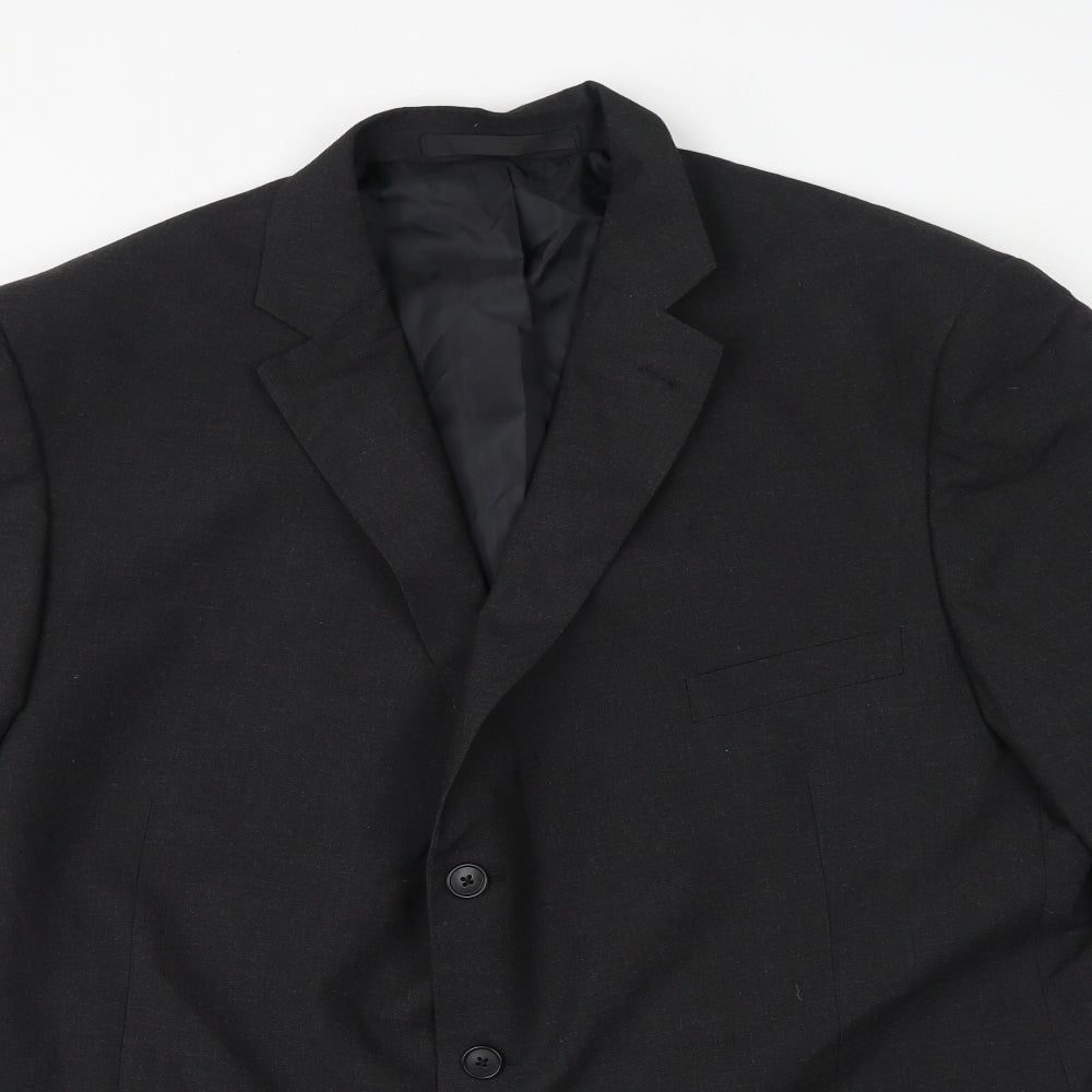 Marks and Spencer Mens Black Polyester Jacket Blazer Size 48