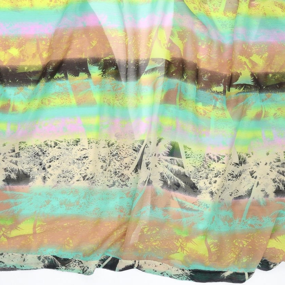 F&F Womens Multicoloured Geometric Polyester Cover Up Size XL - Open