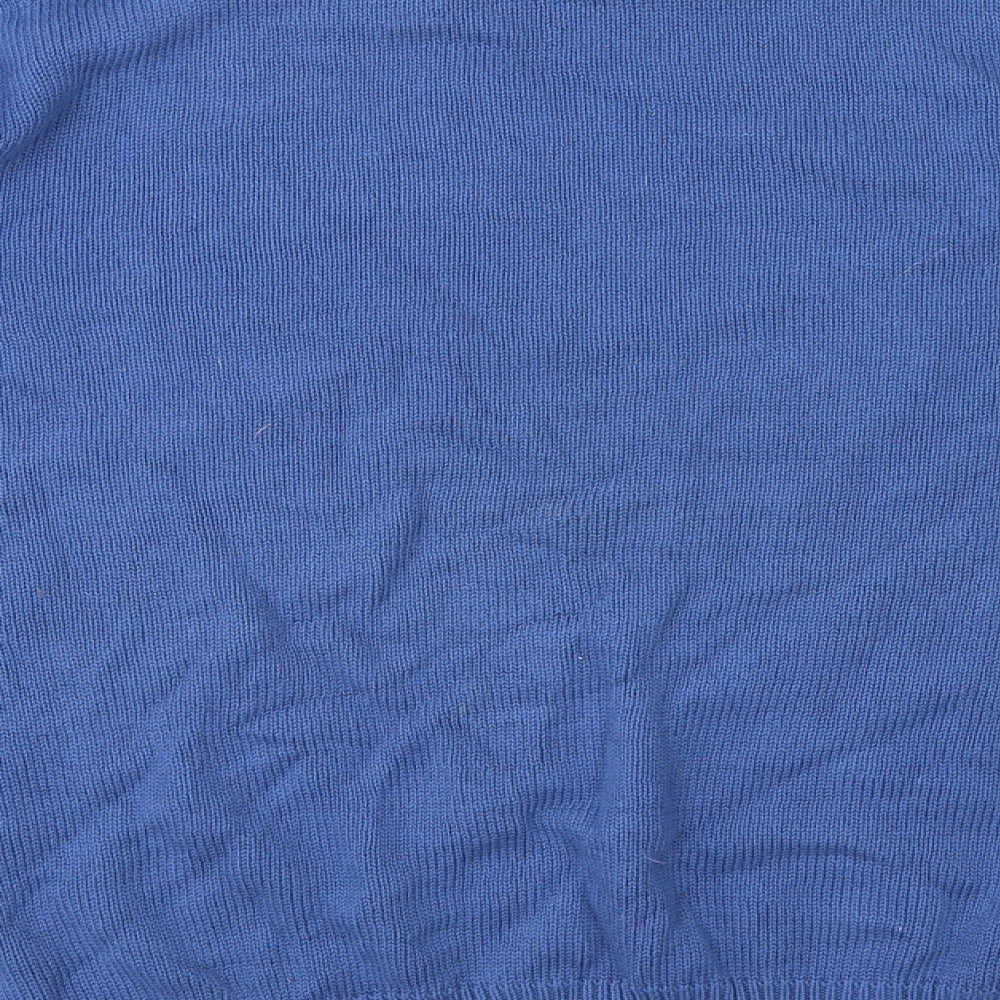 Cotton Traders Womens Blue Crew Neck Cotton Pullover Jumper Size M