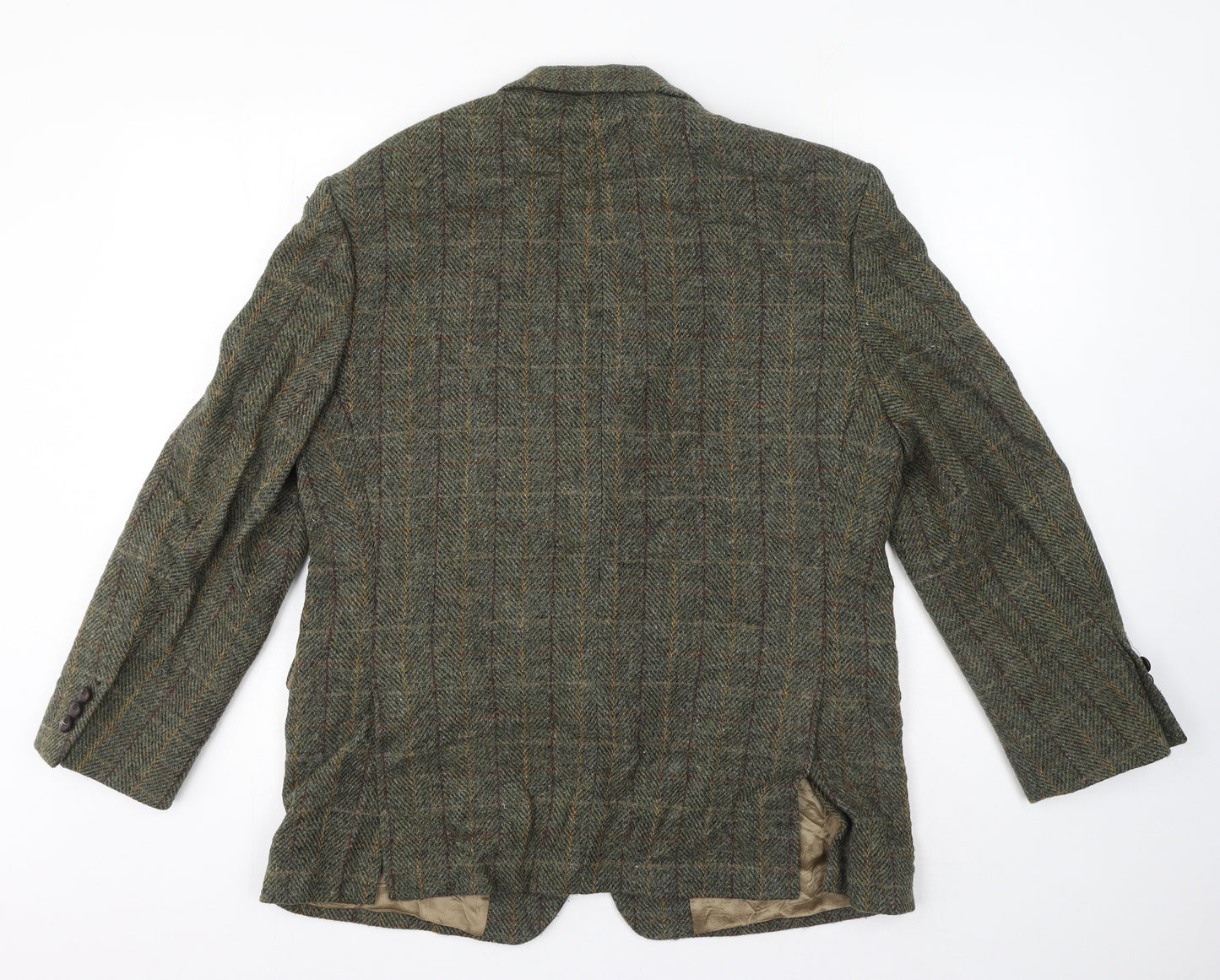 Marks and Spencer Mens Green Check Wool Jacket Suit Jacket Size 40