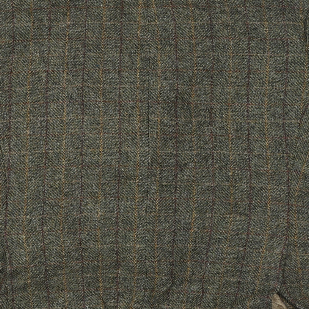 Marks and Spencer Mens Green Check Wool Jacket Suit Jacket Size 40