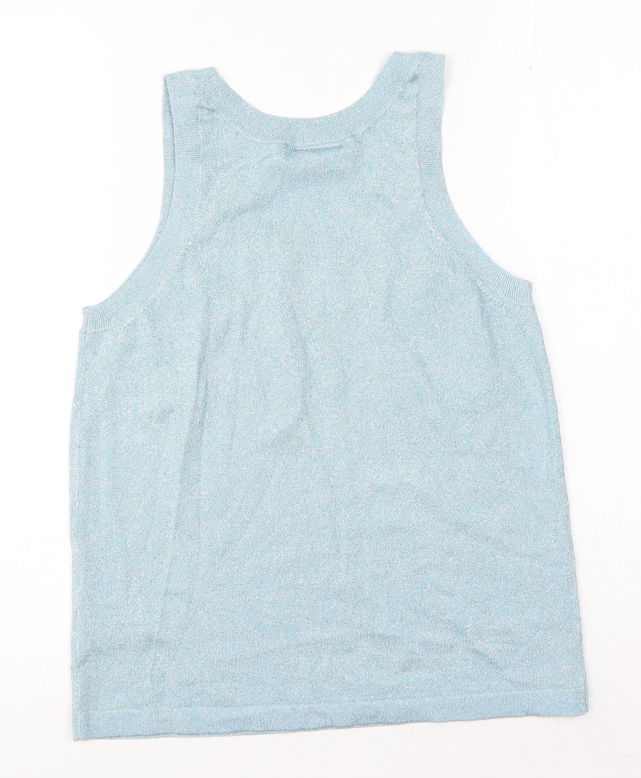 NEXT Womens Blue Viscose Basic Tank Size 16 Round Neck