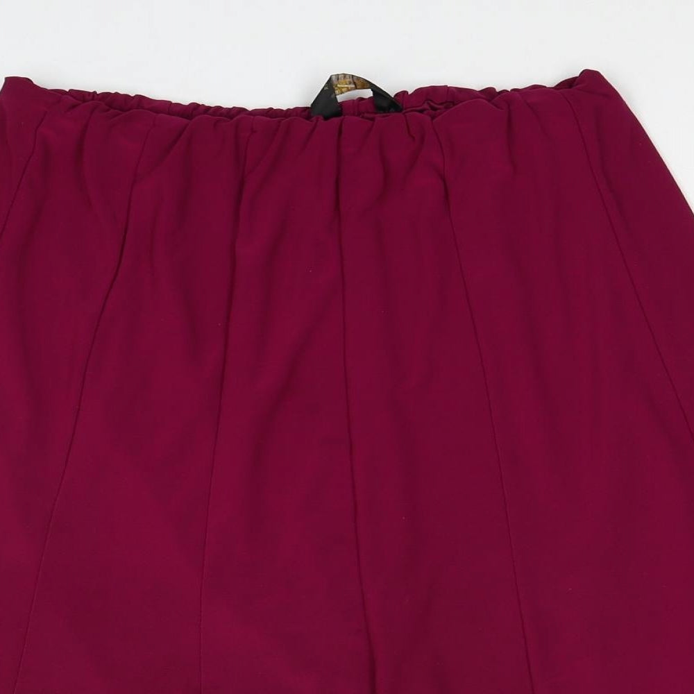 Michael Gold Womens Purple Polyester Pleated Skirt Size M - Forever