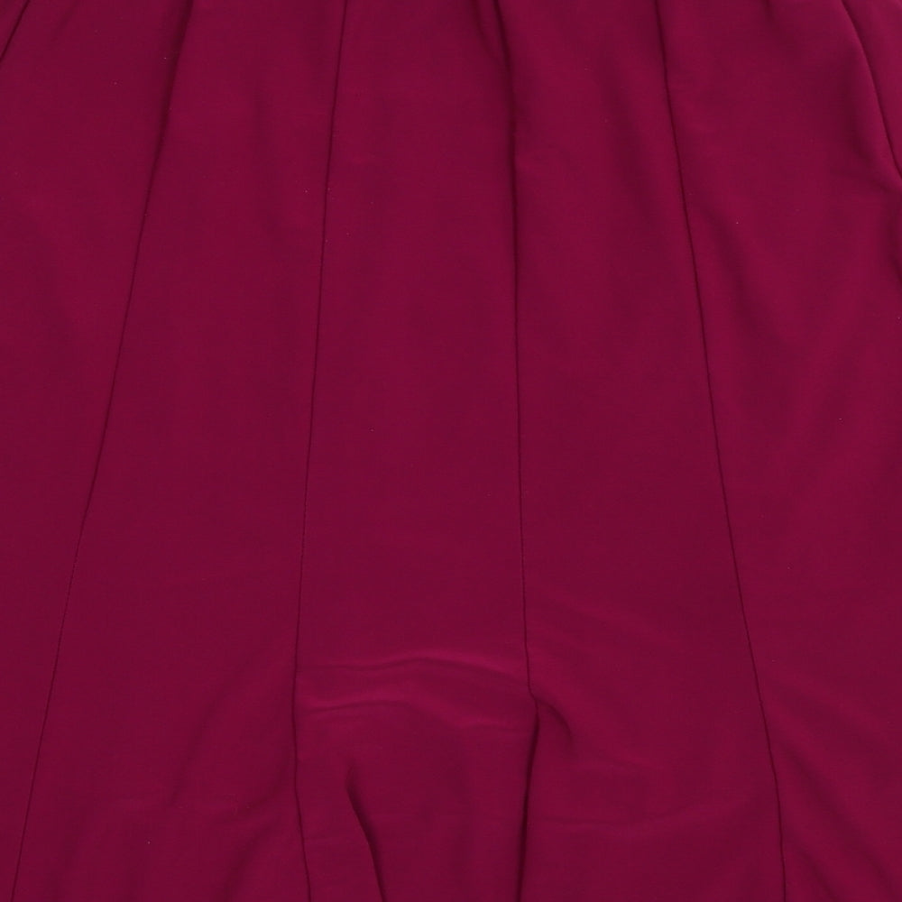 Michael Gold Womens Purple Polyester Pleated Skirt Size M - Forever