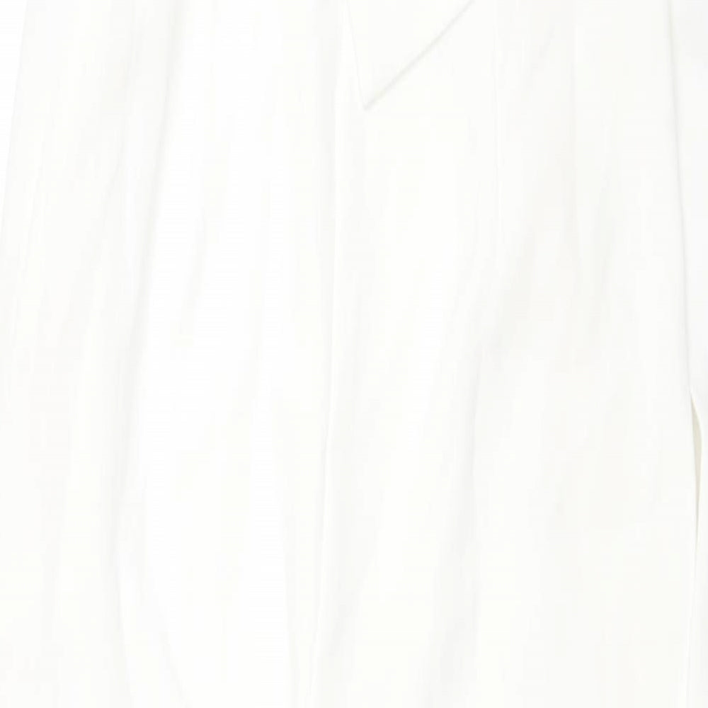 Zara Womens White Polyester Jumpsuit One-Piece Size S L31 in Zip