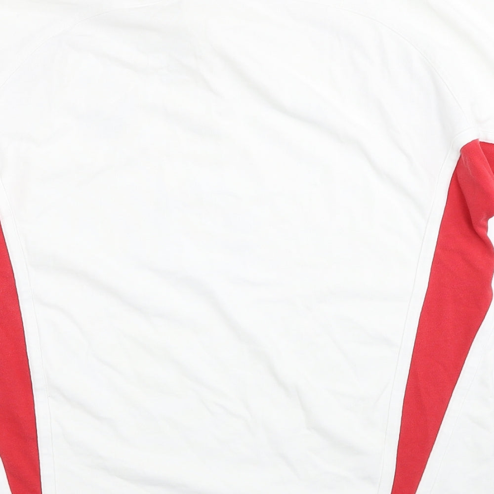 Nike Mens White Cotton Polo Size L Collared Pullover - England