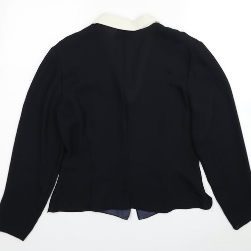 Wallis Womens Black Polyester Jacket Blazer Size 16 - Shoulder Pads